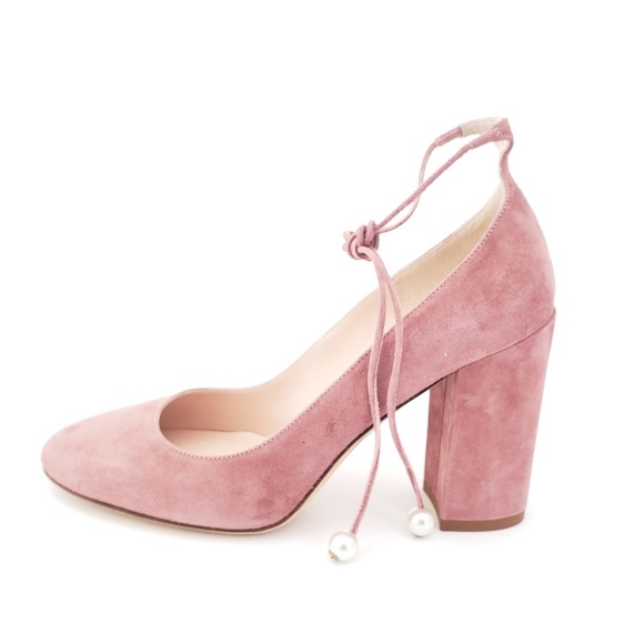 Kate Spade 7 Made in Italy Pink Suede High Heels - Picture 7 of 8